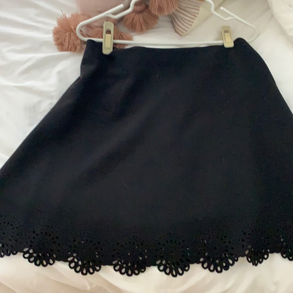 Loft black skirt with detailed hem